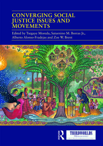 A book cover - Converging Social Justice Issues and Movements