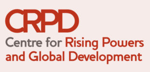 The grey and red logo for  the Centre for Rising Powers and Global Development