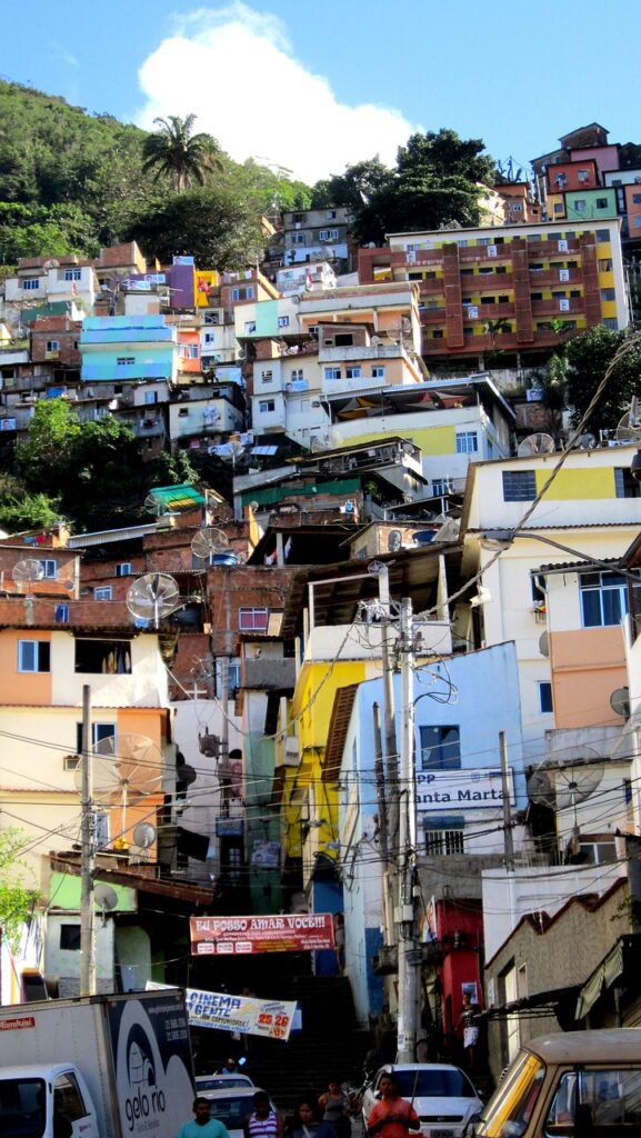 A photo of the Favellas in Rio, Brazil 