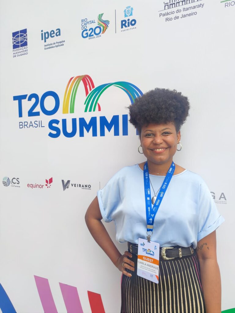 A woman at a conference